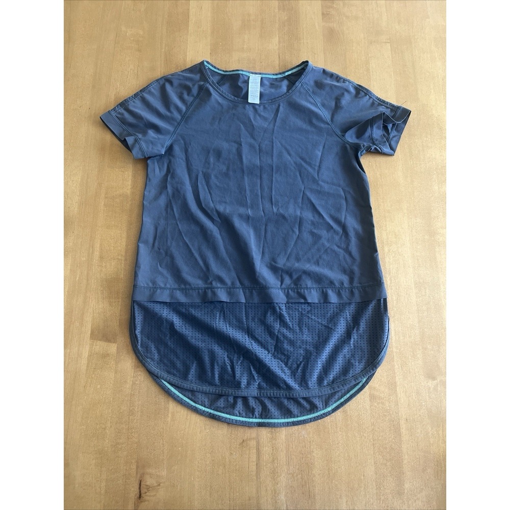 Ivivva by Lululemon Girls Short Sleeve T-Shirt Hi-Low Size 12 Kids Athletic Run